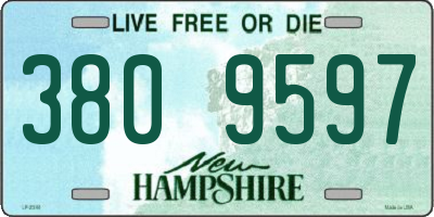 NH license plate 3809597