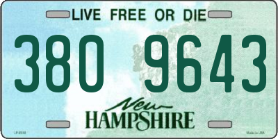 NH license plate 3809643