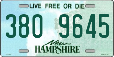 NH license plate 3809645