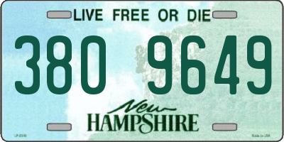 NH license plate 3809649