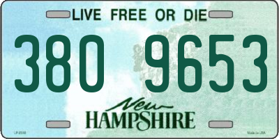 NH license plate 3809653