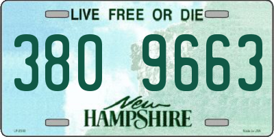 NH license plate 3809663