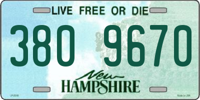 NH license plate 3809670