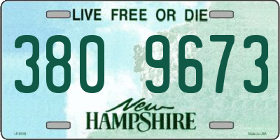 NH license plate 3809673