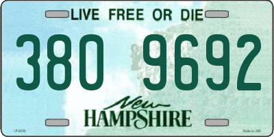 NH license plate 3809692