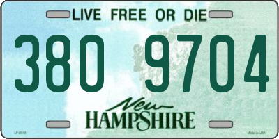 NH license plate 3809704