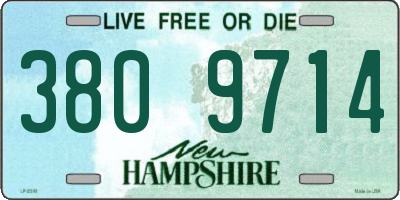 NH license plate 3809714