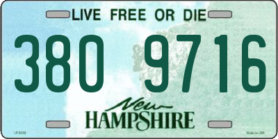 NH license plate 3809716