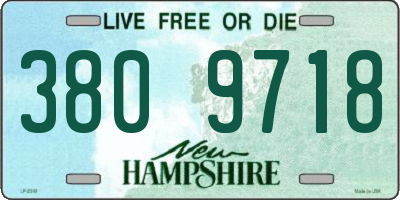 NH license plate 3809718