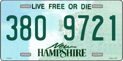 NH license plate 3809721