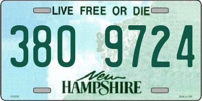 NH license plate 3809724