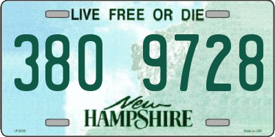 NH license plate 3809728