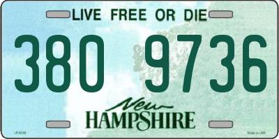 NH license plate 3809736