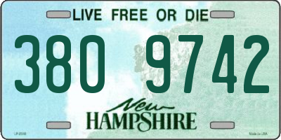 NH license plate 3809742