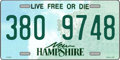 NH license plate 3809748