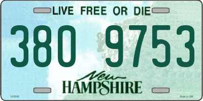 NH license plate 3809753