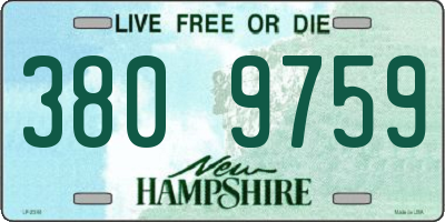 NH license plate 3809759