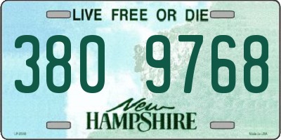 NH license plate 3809768