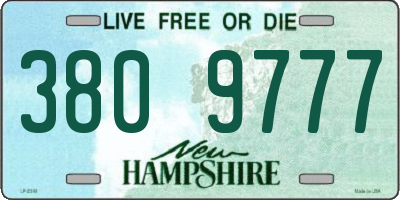 NH license plate 3809777