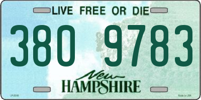 NH license plate 3809783