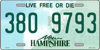 NH license plate 3809793