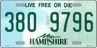 NH license plate 3809796