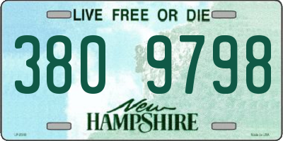 NH license plate 3809798