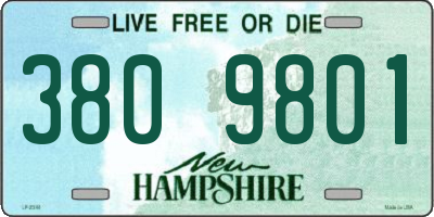 NH license plate 3809801