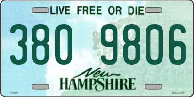 NH license plate 3809806