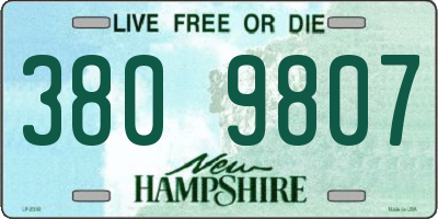 NH license plate 3809807