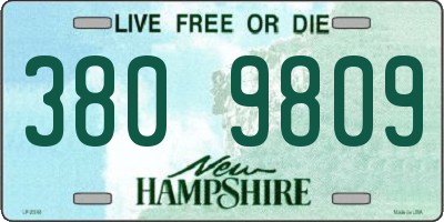 NH license plate 3809809