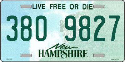 NH license plate 3809827