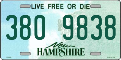 NH license plate 3809838