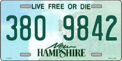 NH license plate 3809842