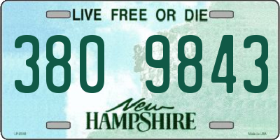 NH license plate 3809843