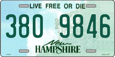 NH license plate 3809846