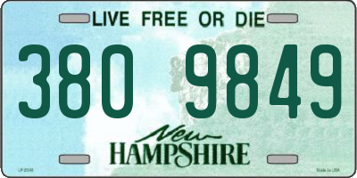 NH license plate 3809849
