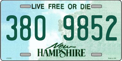 NH license plate 3809852