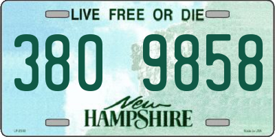 NH license plate 3809858