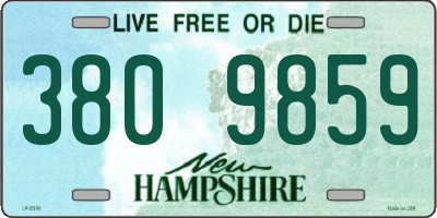 NH license plate 3809859