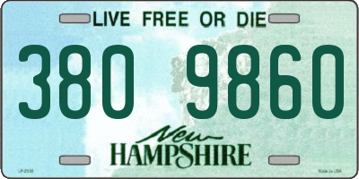 NH license plate 3809860