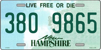 NH license plate 3809865