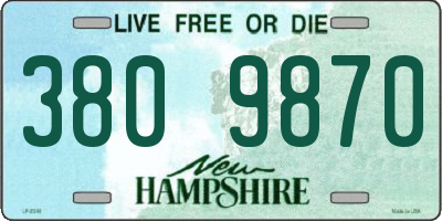 NH license plate 3809870