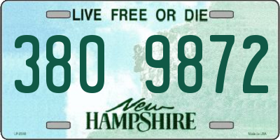 NH license plate 3809872