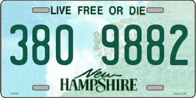 NH license plate 3809882