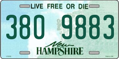 NH license plate 3809883