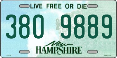 NH license plate 3809889