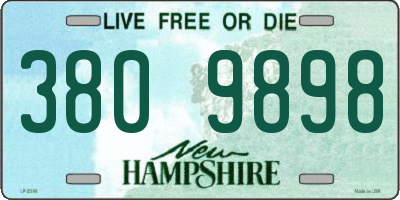 NH license plate 3809898