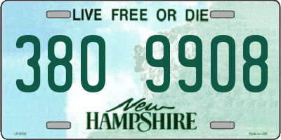 NH license plate 3809908