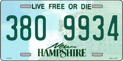 NH license plate 3809934